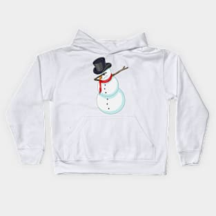 Snowman Christmas Hip Hop Dance Dab Kids Hoodie